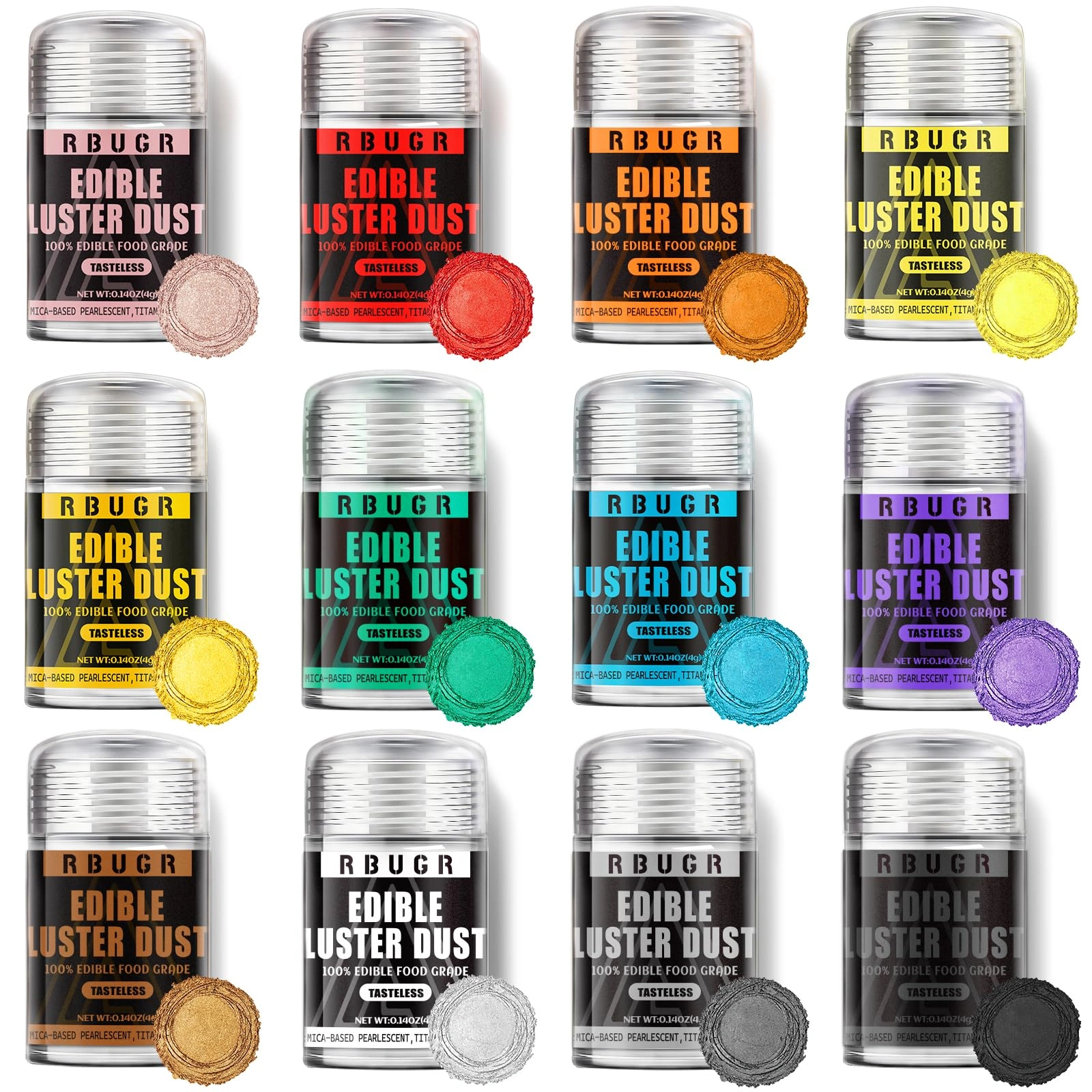 Edible Luster Dust · 12 Colors