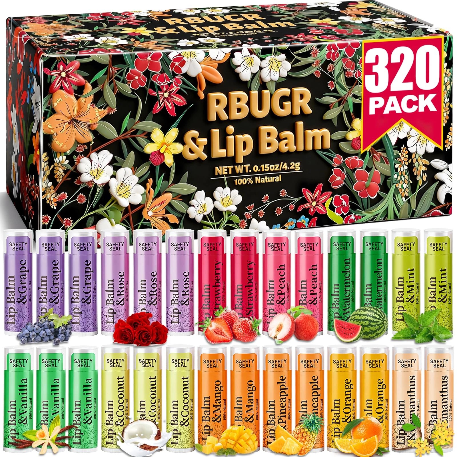12-Flavor Lip Balm · 320 Pack