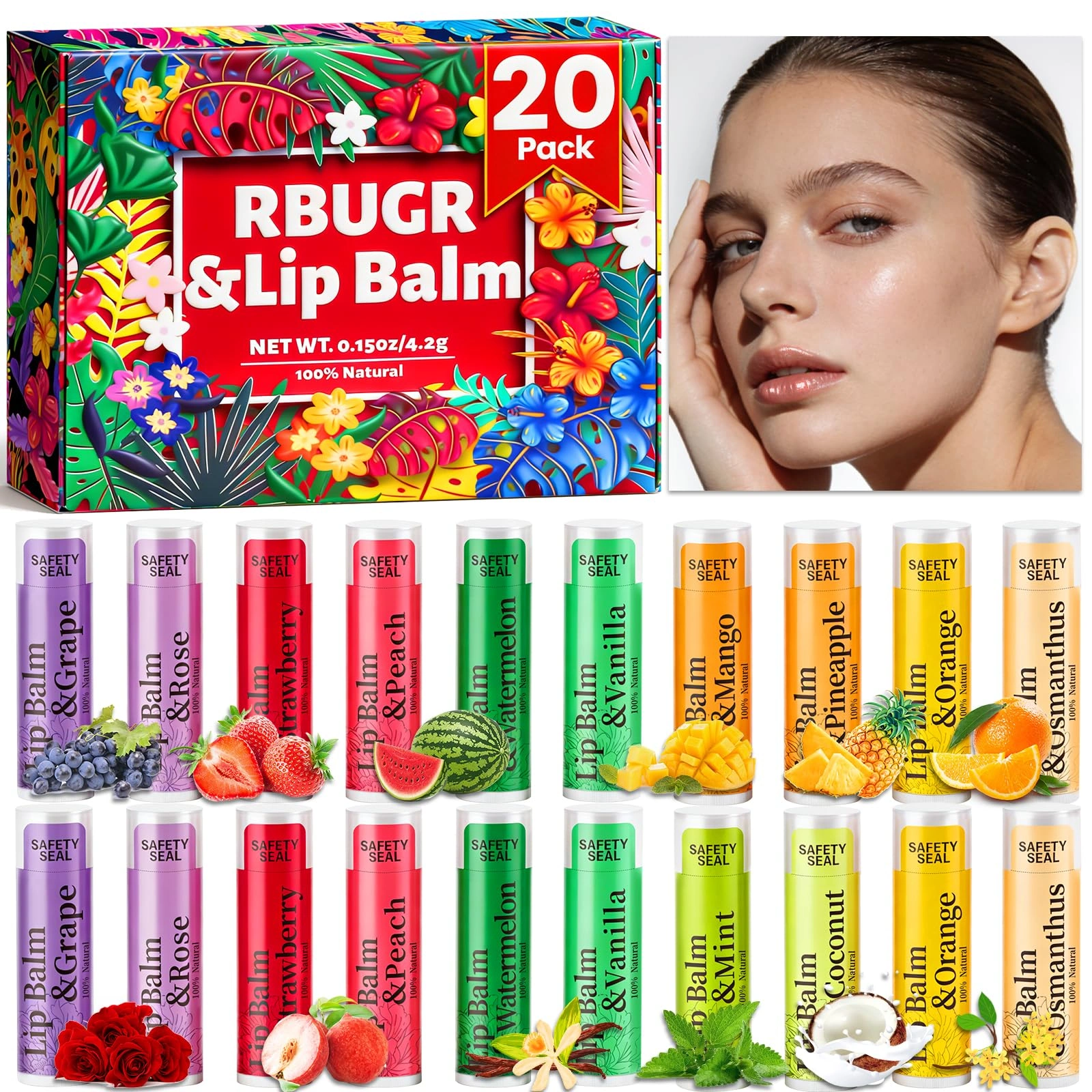 12-Flavor Lip Balm · 20 Pack